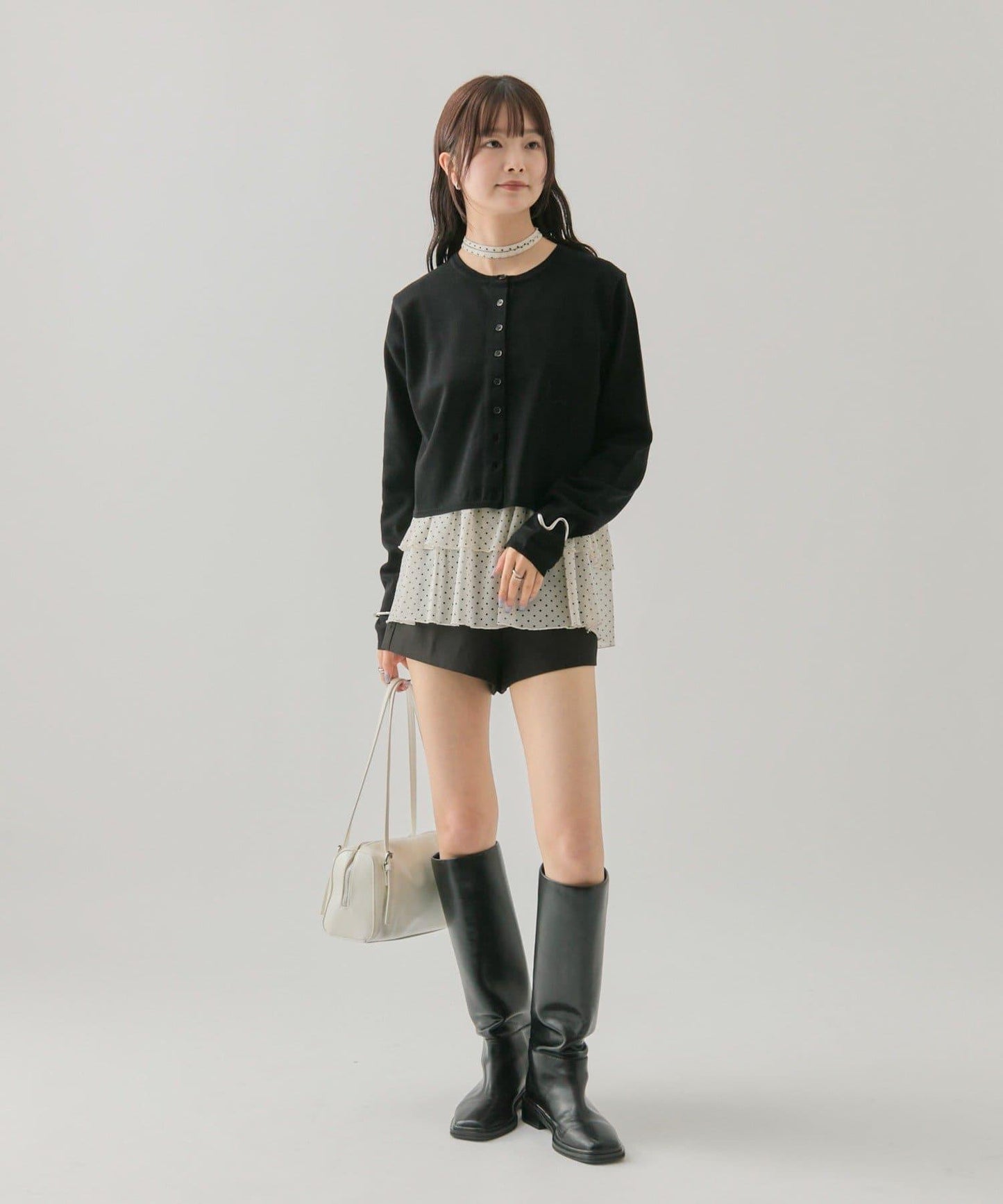 小紐扣長袖開衫