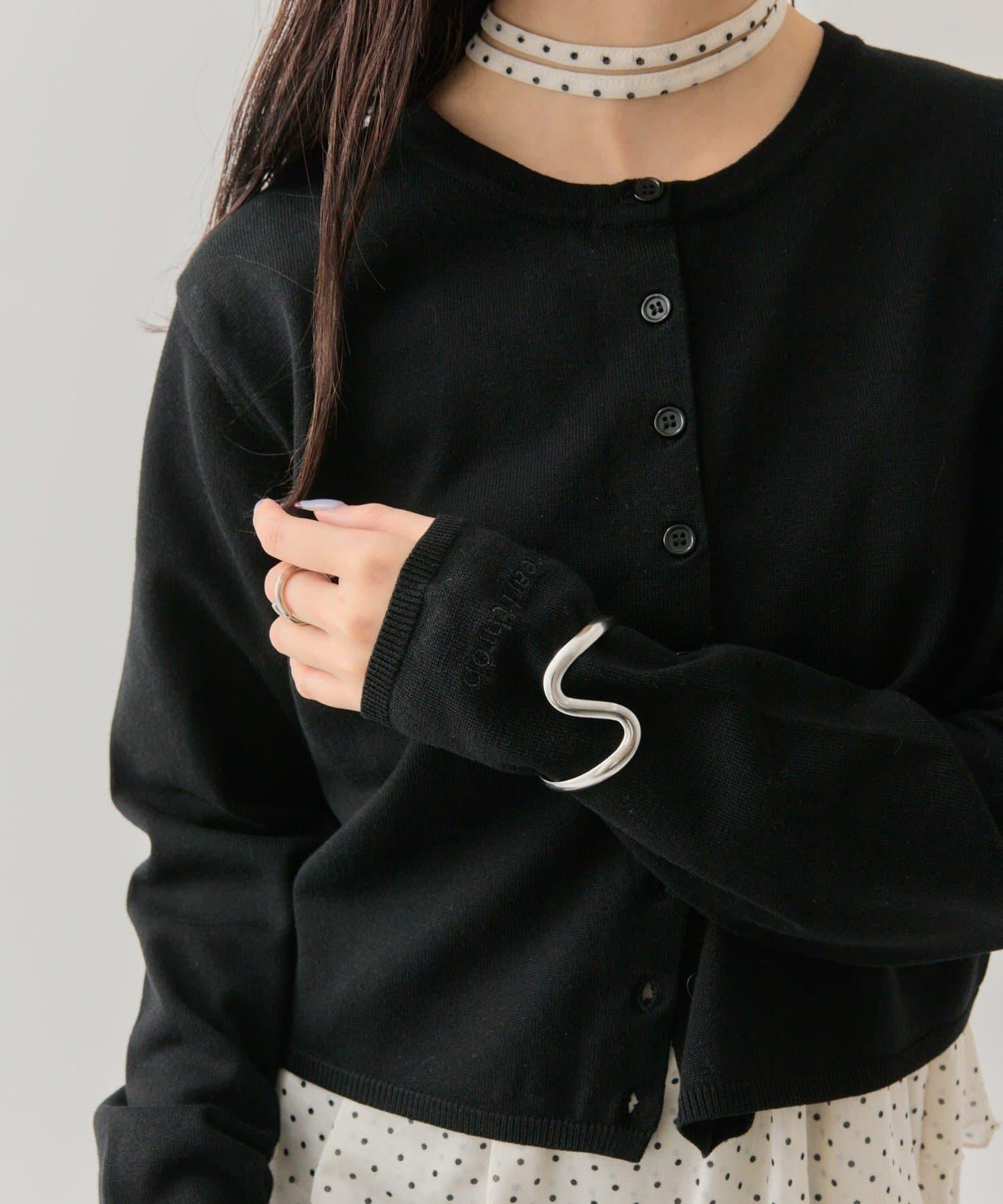 小紐扣長袖開衫