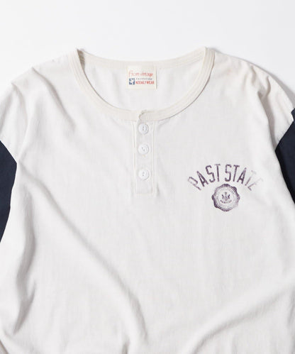 FromVintage拼色亨利領長袖T恤