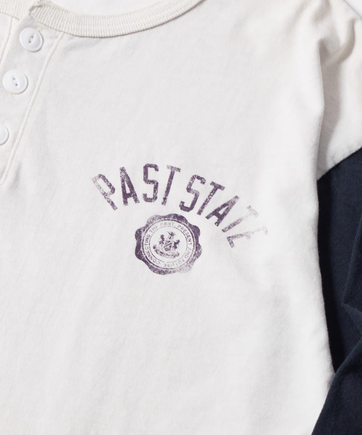 FromVintage拼色亨利領長袖T恤