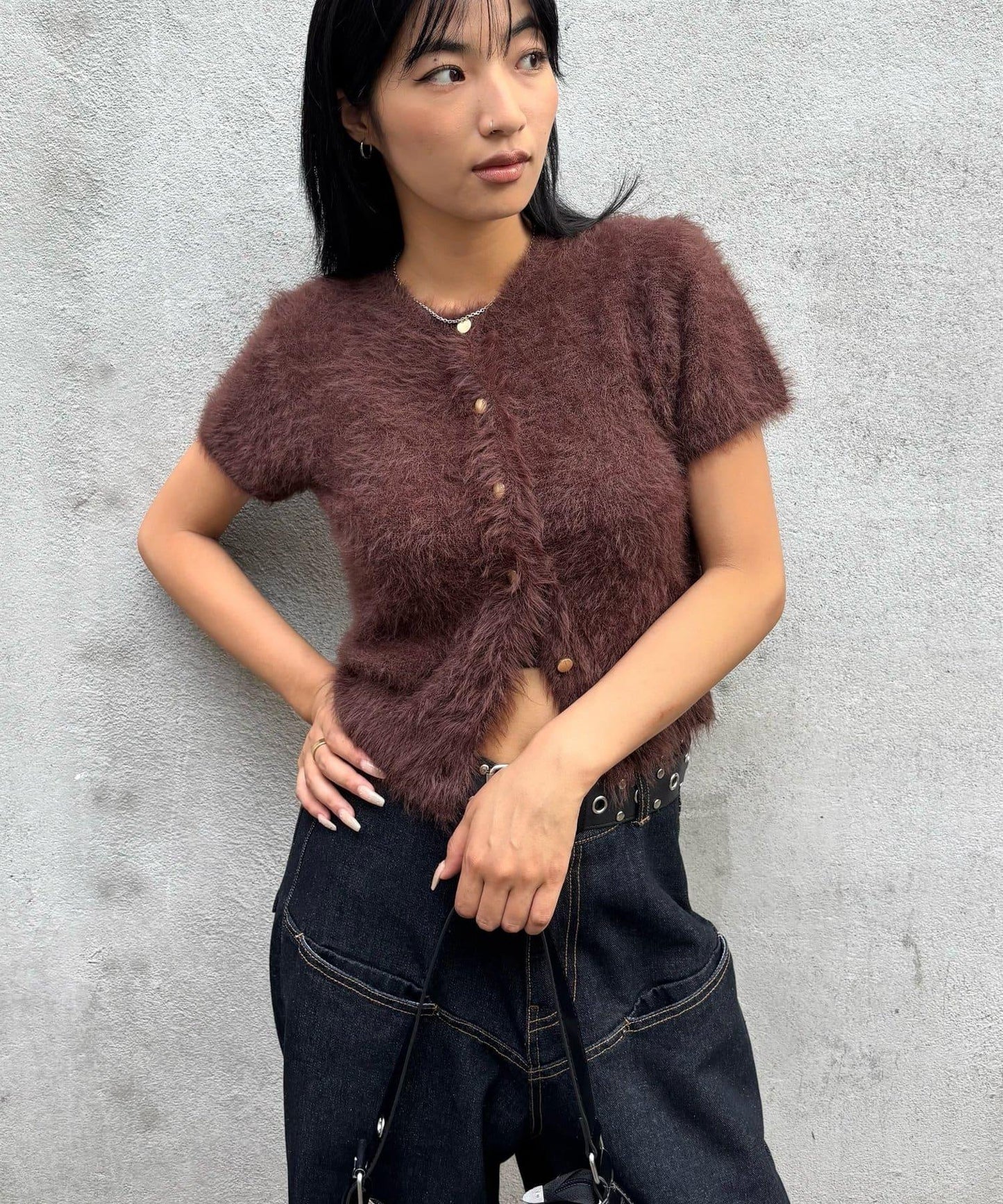 【WHO'S WHO gallery】長毛絨短袖開衫