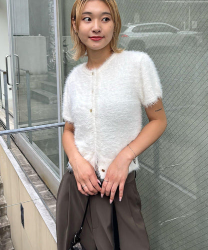 【WHO'S WHO gallery】長毛絨短袖開衫