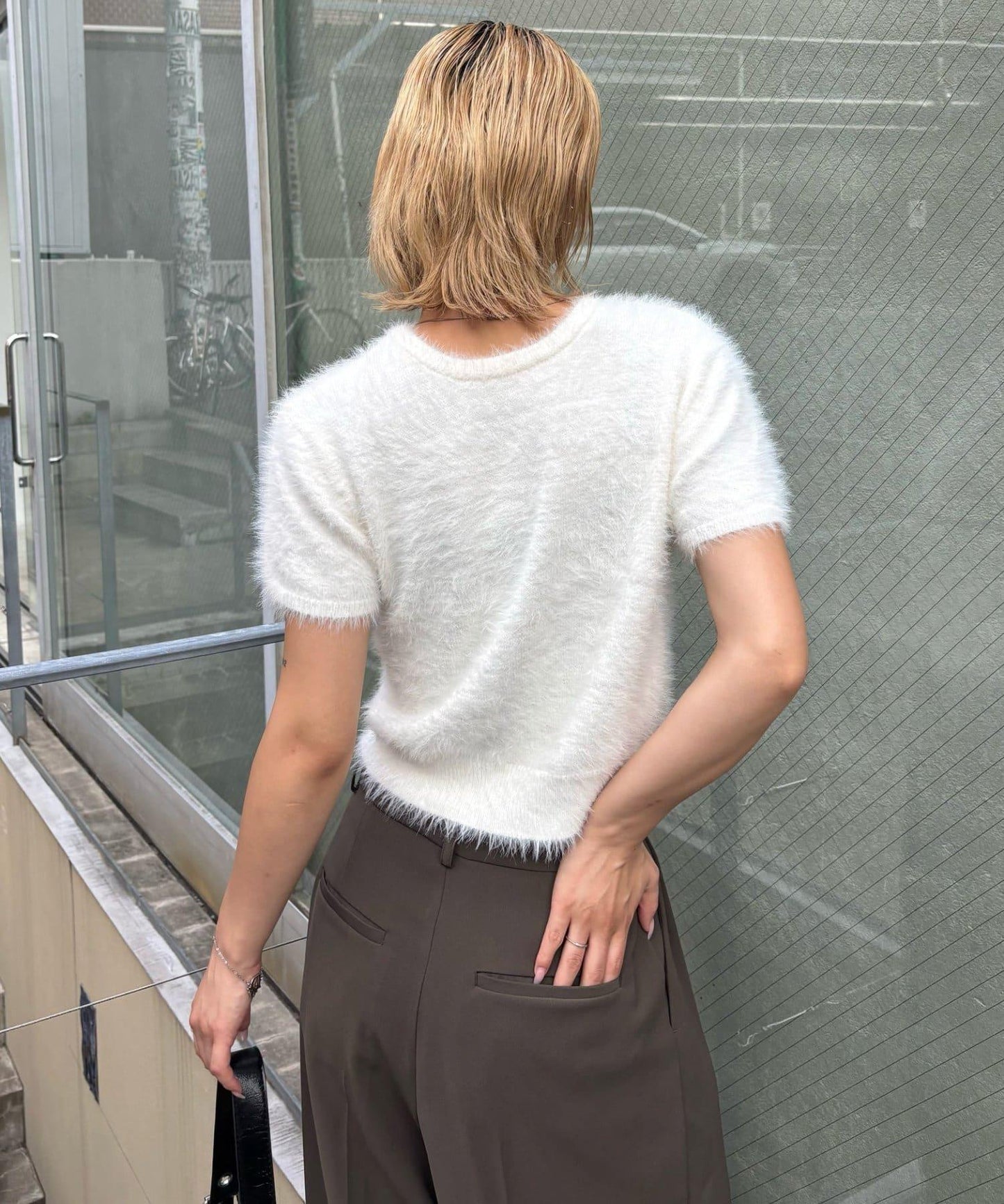 【WHO'S WHO gallery】長毛絨短袖開衫