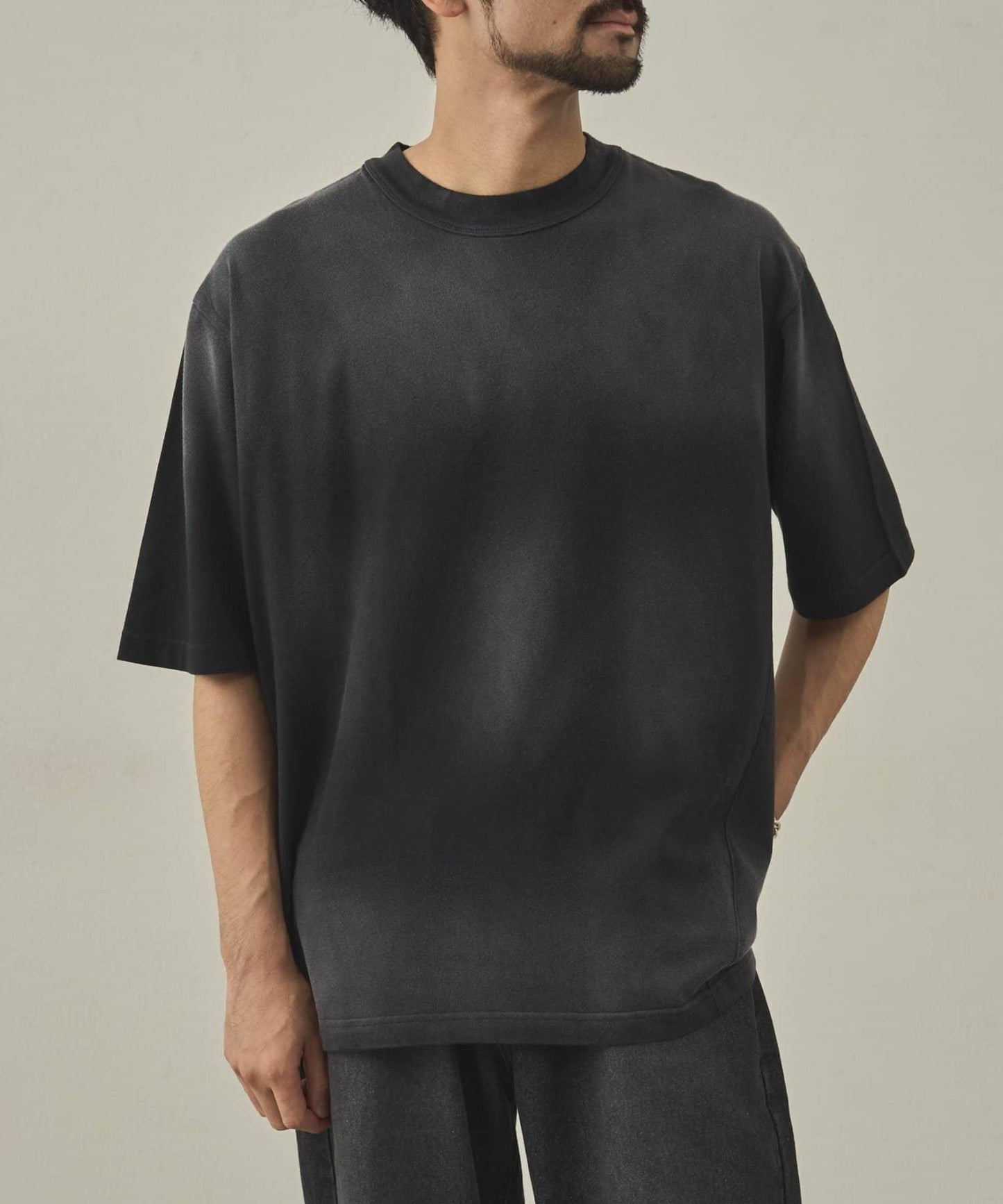 【paradigm】氣烤天竺硫化染噴霧T恤