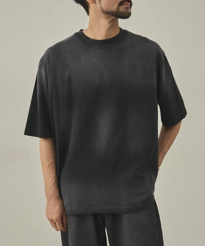 【paradigm】氣烤天竺硫化染噴霧T恤