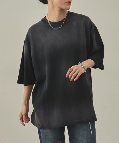 【paradigm】氣烤天竺硫化染噴霧T恤