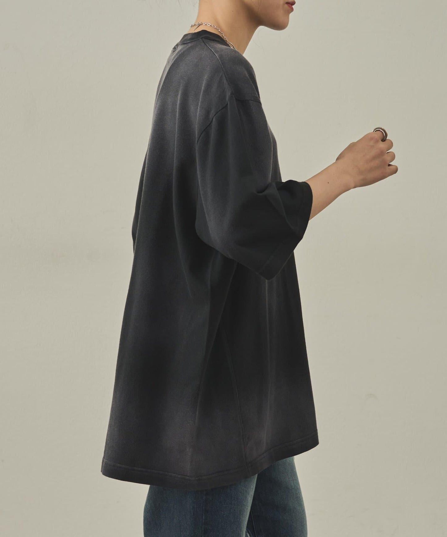 【paradigm】氣烤天竺硫化染噴霧T恤