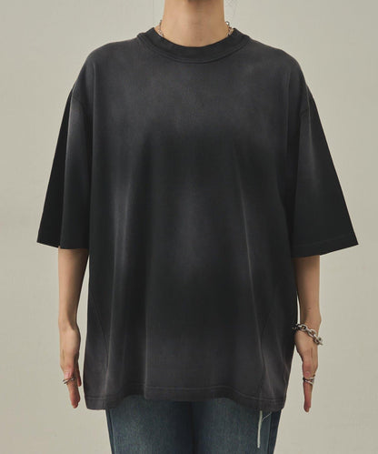 【paradigm】氣烤天竺硫化染噴霧T恤