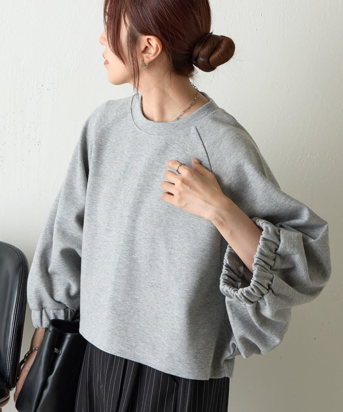 【套裝可搭配】箱型蝙蝠袖套頭衫