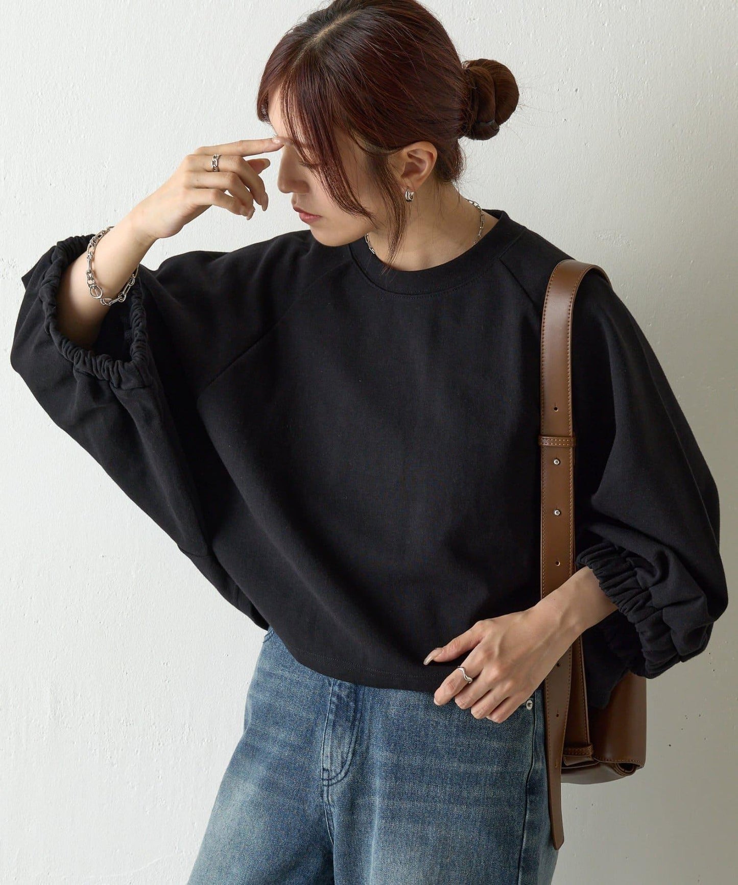 【套裝可搭配】箱型蝙蝠袖套頭衫