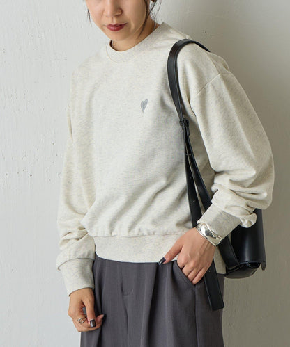 愛心刺繡衛衣套頭衫