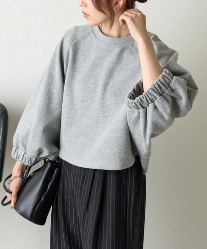 【套裝可搭配】箱型蝙蝠袖套頭衫