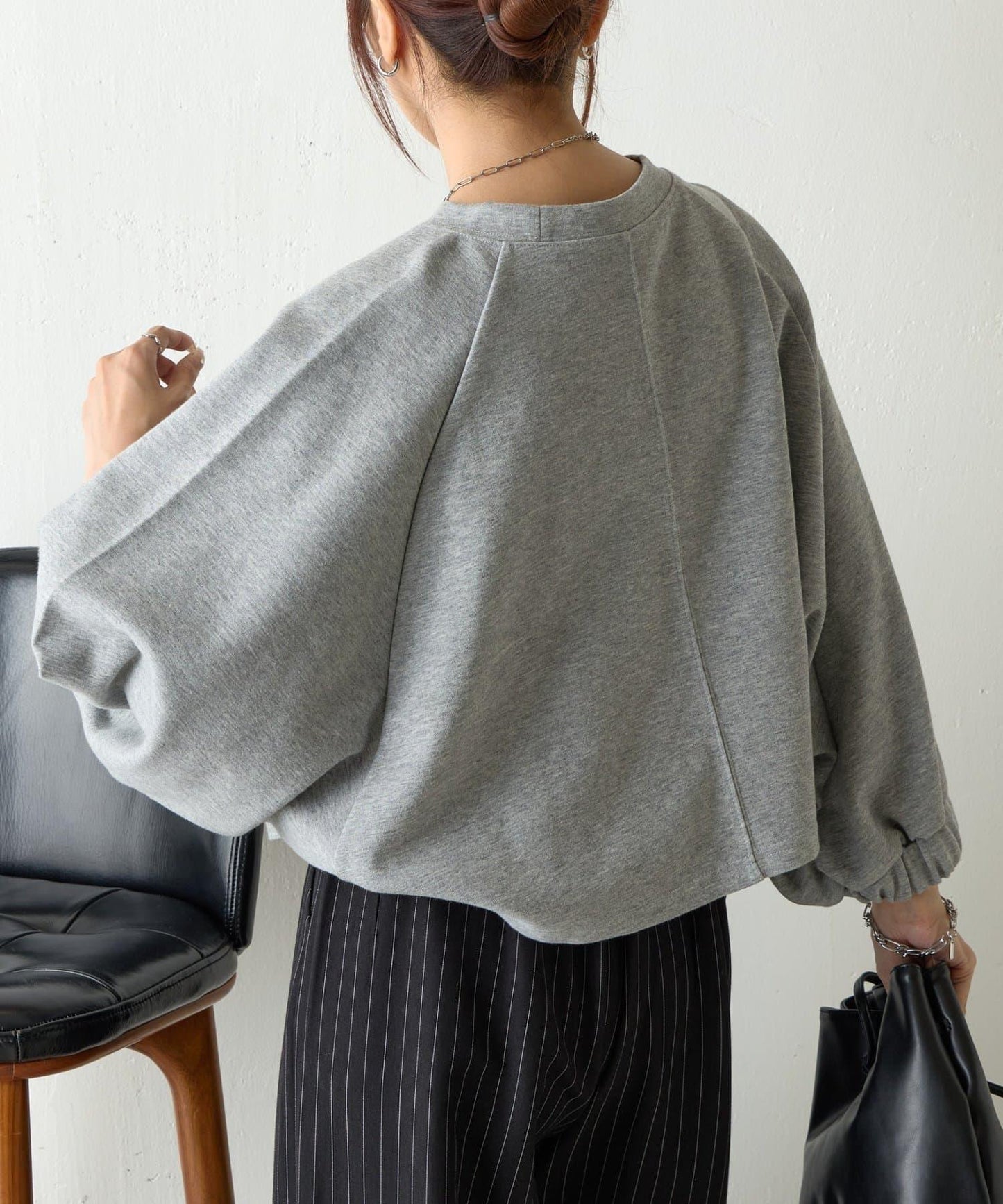 【套裝可搭配】箱型蝙蝠袖套頭衫