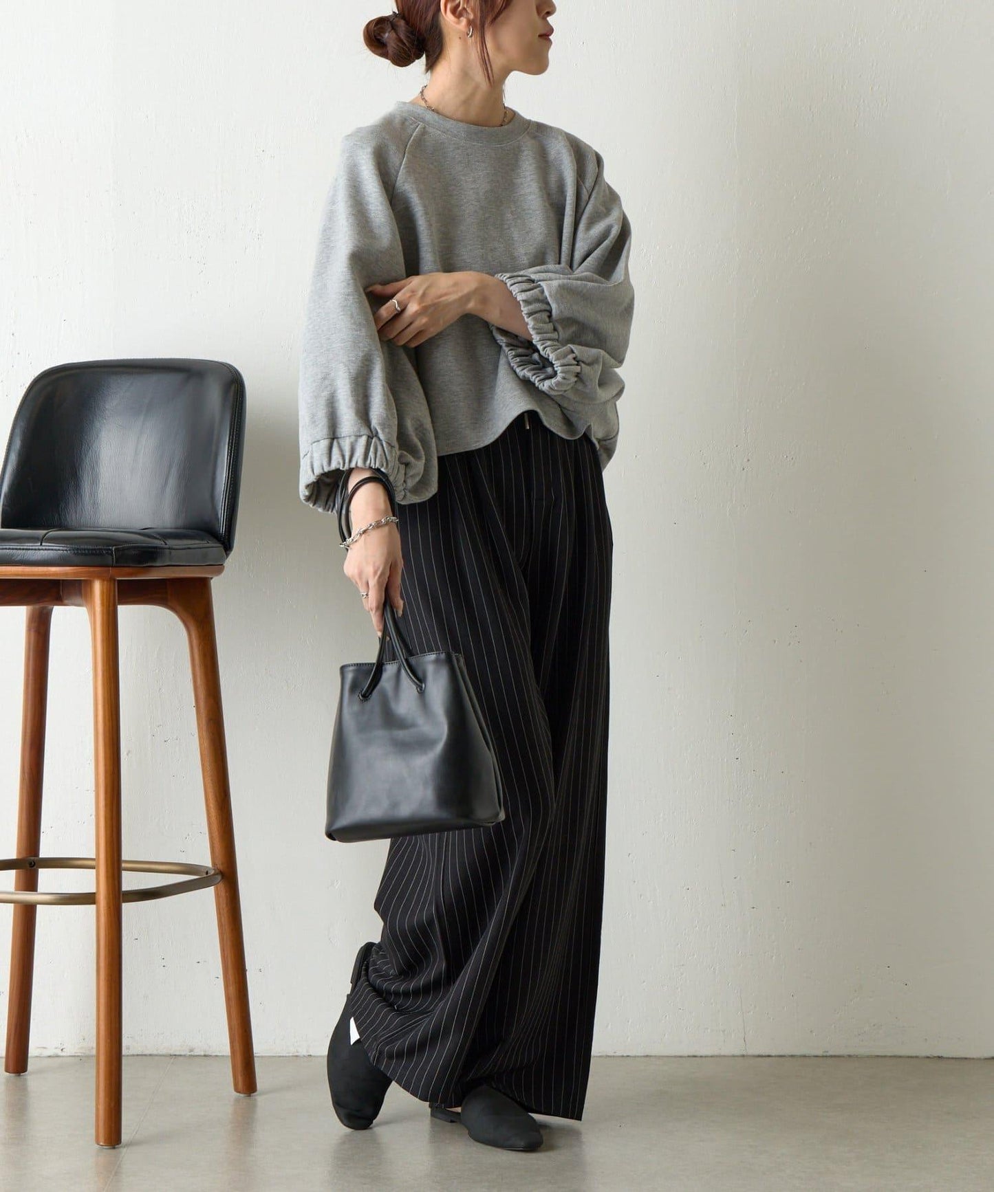 【套裝可搭配】箱型蝙蝠袖套頭衫