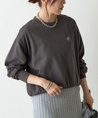 愛心刺繡衛衣套頭衫