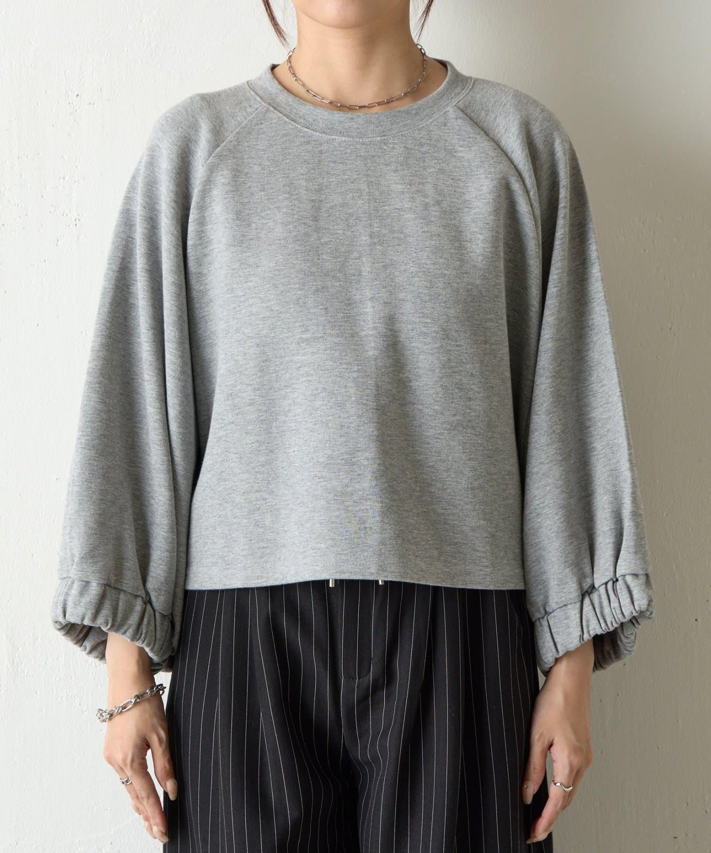 【套裝可搭配】箱型蝙蝠袖套頭衫