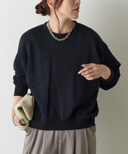 愛心刺繡衛衣套頭衫