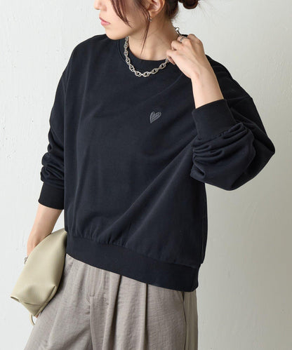 愛心刺繡衛衣套頭衫