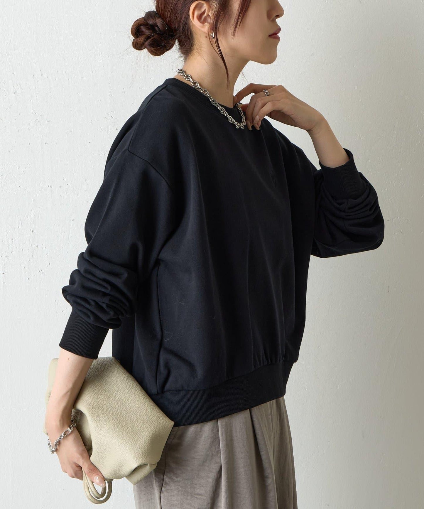 愛心刺繡衛衣套頭衫