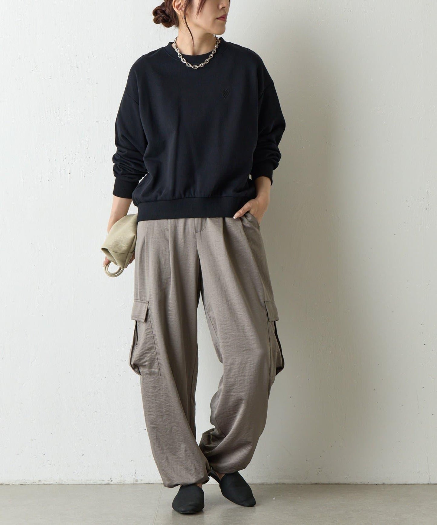 愛心刺繡衛衣套頭衫