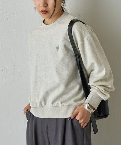 愛心刺繡衛衣套頭衫