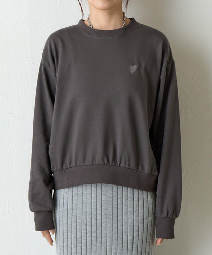 愛心刺繡衛衣套頭衫