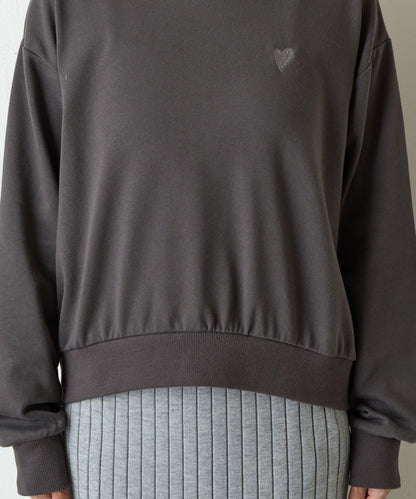 愛心刺繡衛衣套頭衫