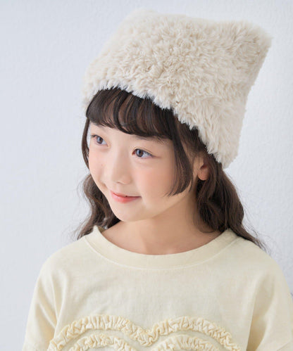 【KIDS】貓耳毛絨帽