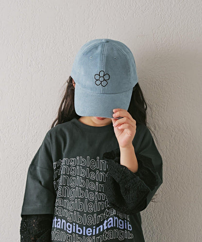 【KIDS】多款圖案刺繡燈芯絨棒球帽