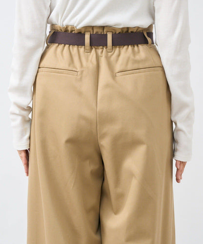 【輕盈感】褶皺工裝寬腿褲