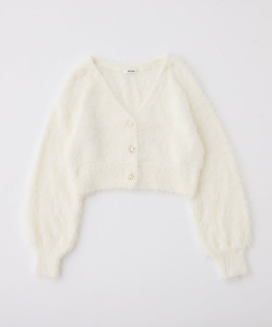 milky羽毛短款開衫