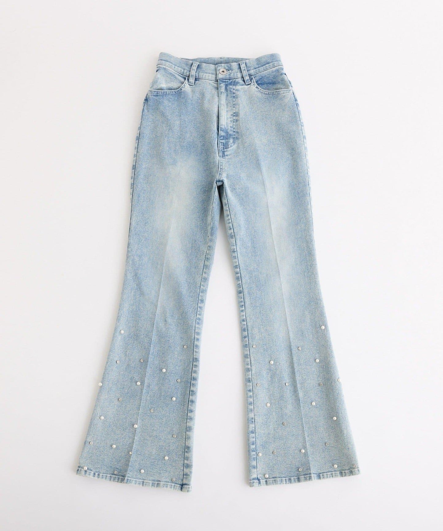 美腿喇叭牛仔褲