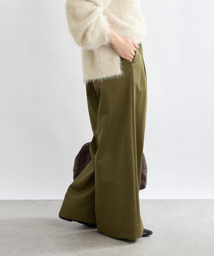 【輕盈感】褶皺工裝寬腿褲