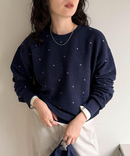 【人氣復刻】愛心刺繡修身衛衣套頭衫