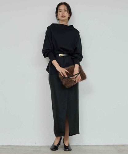 【近期開始】【ガランテ的名品推出新款！】褶皺瓶型針織衫