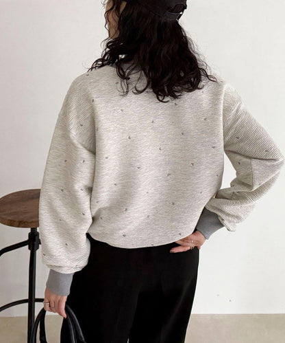 【人氣復刻】愛心刺繡修身衛衣套頭衫