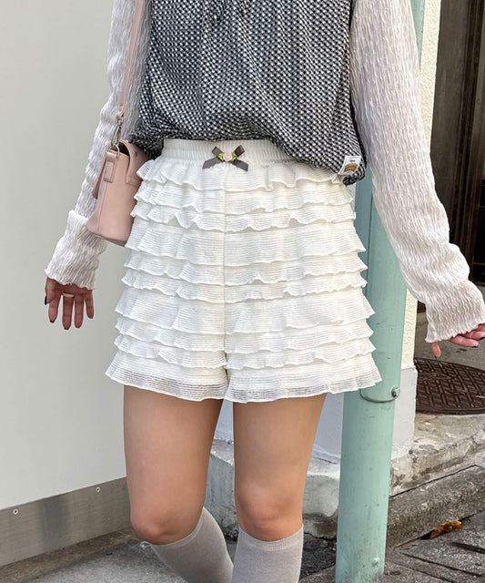 層疊荷葉邊短褲