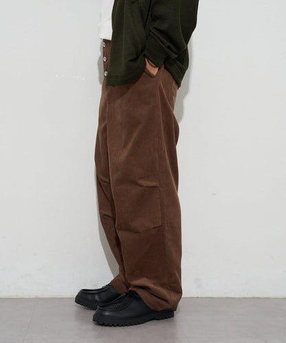 寬鬆燈芯絨闊腿褲
