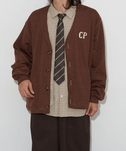 CP標誌縫線開衫