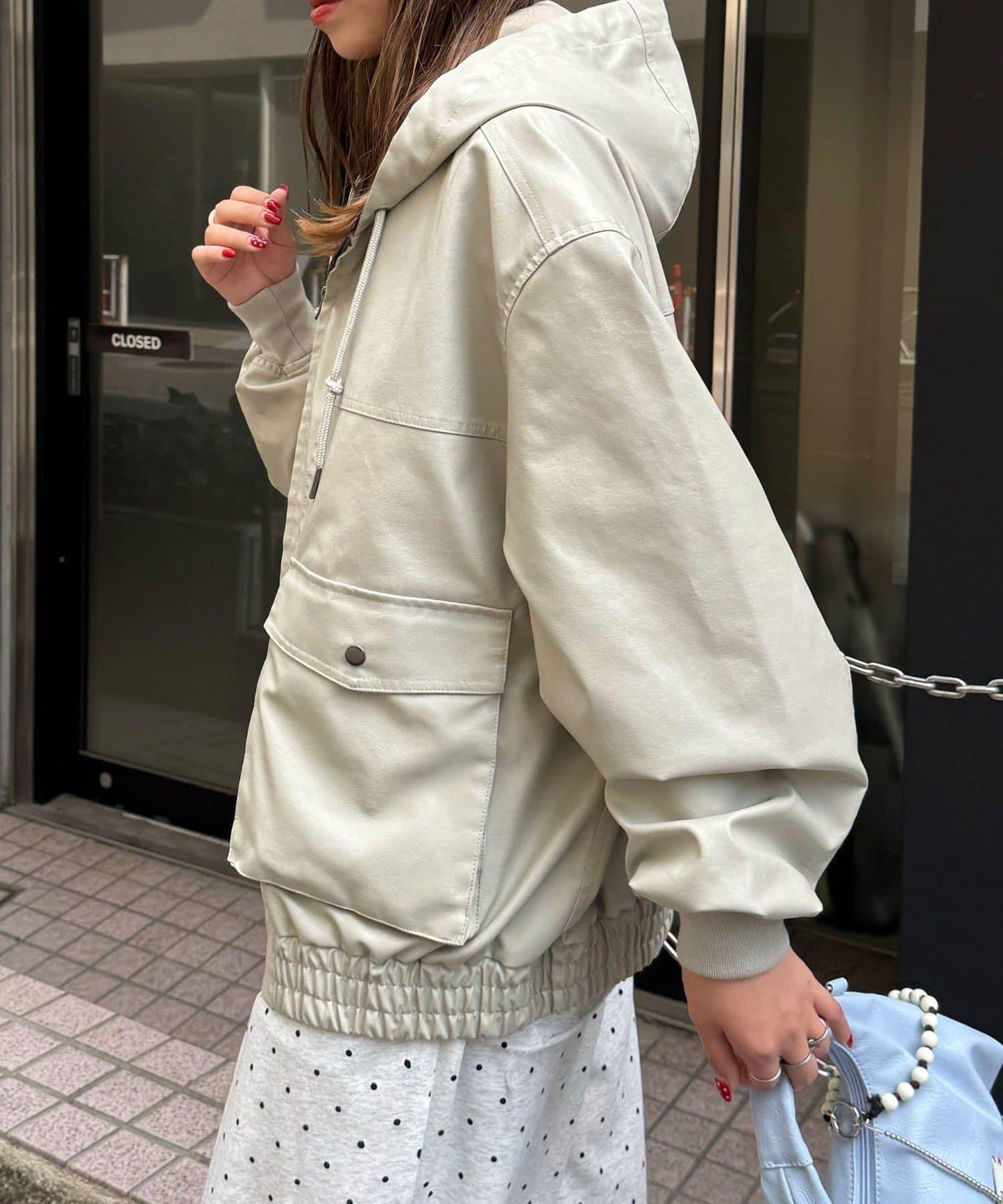 【Ciaopanic】運動風皮革連帽外套