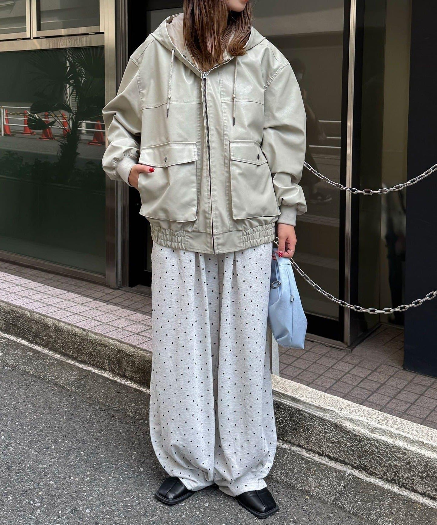 【Ciaopanic】運動風皮革連帽外套