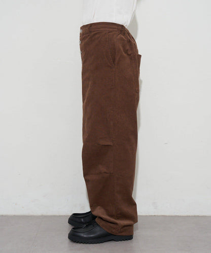 寬鬆燈芯絨闊腿褲