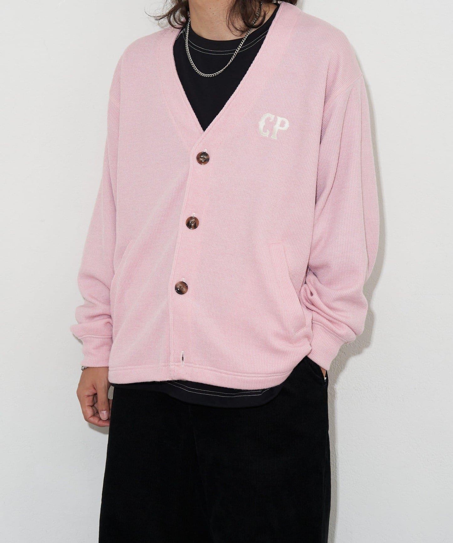 CP標誌縫線開衫