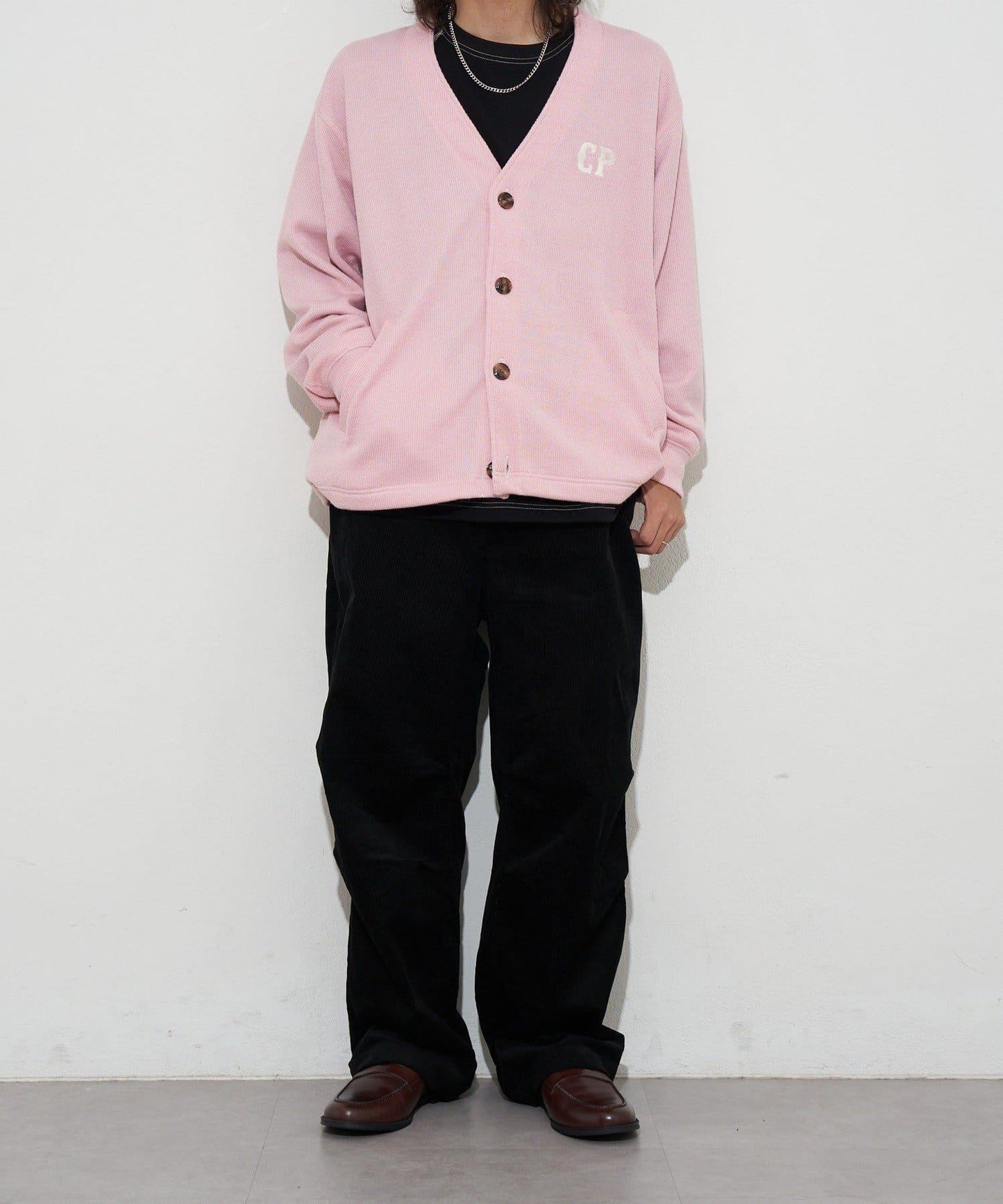 CP標誌縫線開衫