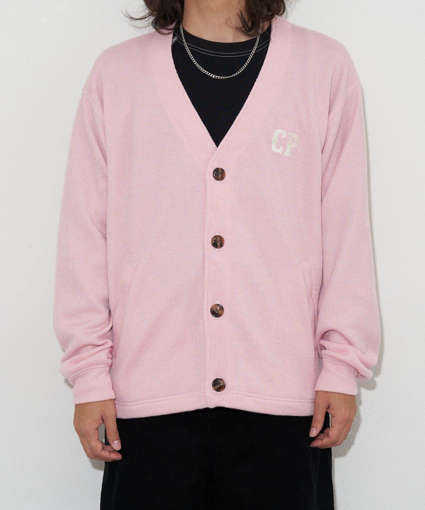 CP標誌縫線開衫