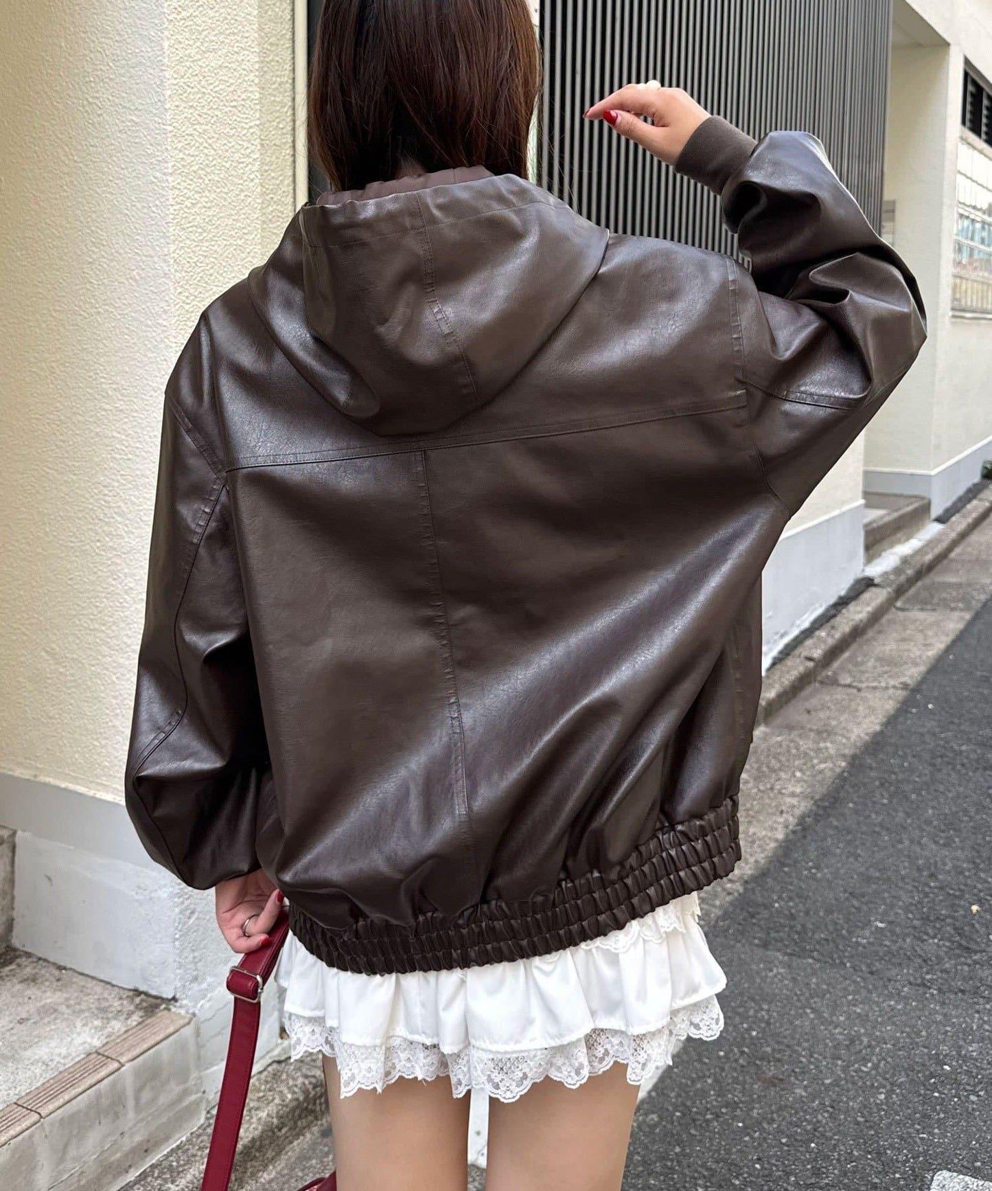 【Ciaopanic】運動風皮革連帽外套