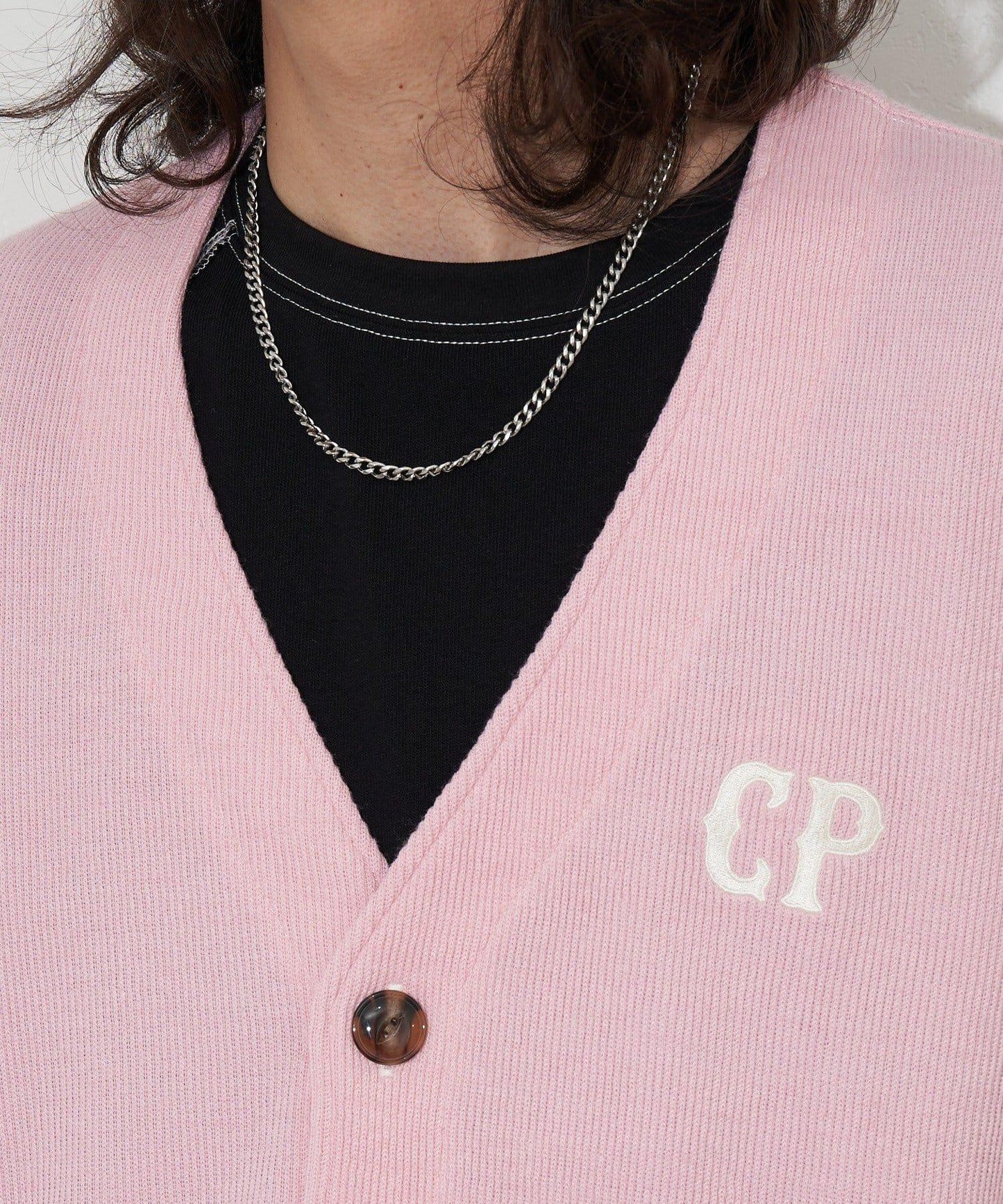 CP標誌縫線開衫