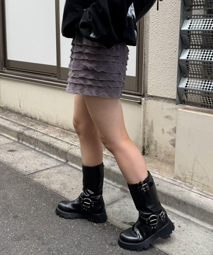 層疊荷葉邊短褲