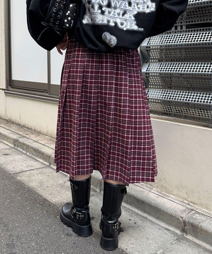【2尺碼可選】格紋百褶裙