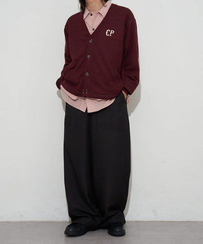 CP標誌縫線開衫